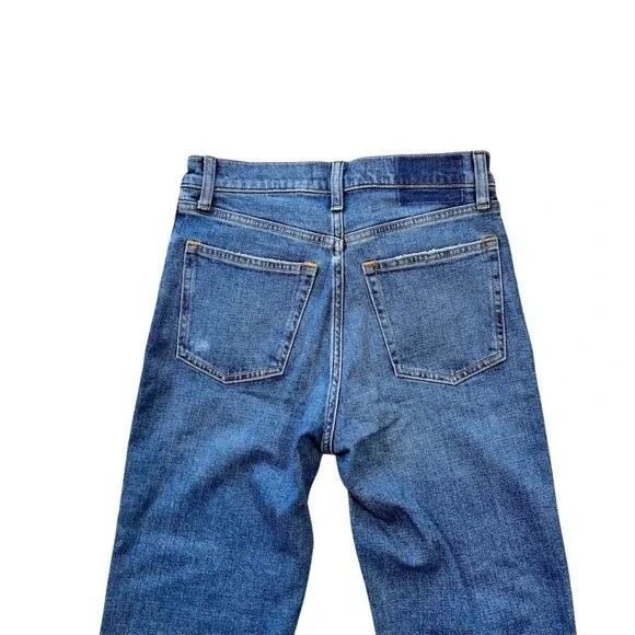 Abercrombie & Fitch Women's‎ High Rise Mom Jeans Size 25 Blue Distressed - Picture 4 of 7